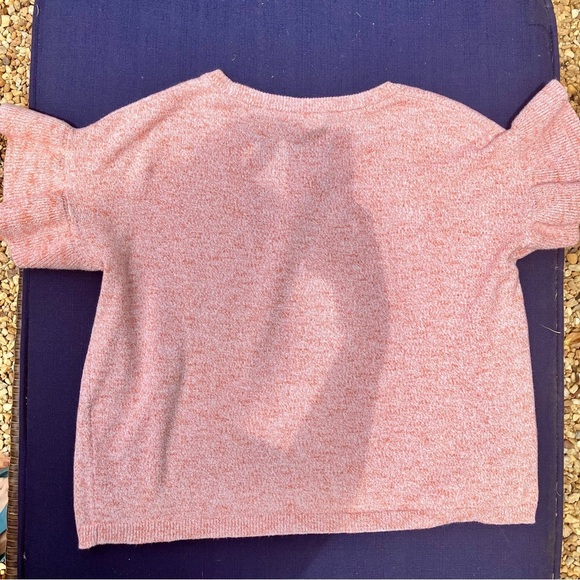 Madewell Peach Coral Heather Ruffle Short Sleeve Top Tee womens XXS cottage core - Picture 6 of 6